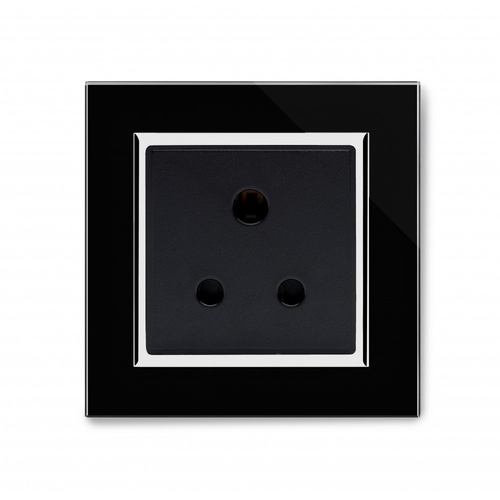 Crystal CT 15A Round Pin Socket Black RetroTouch Designer Light